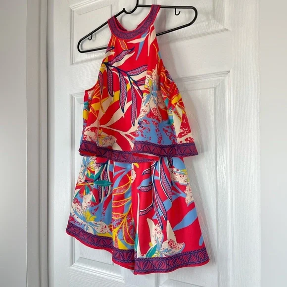 Flying Tomato Tropical Floral Romper Shorts Size XS - Picture 5 of 5